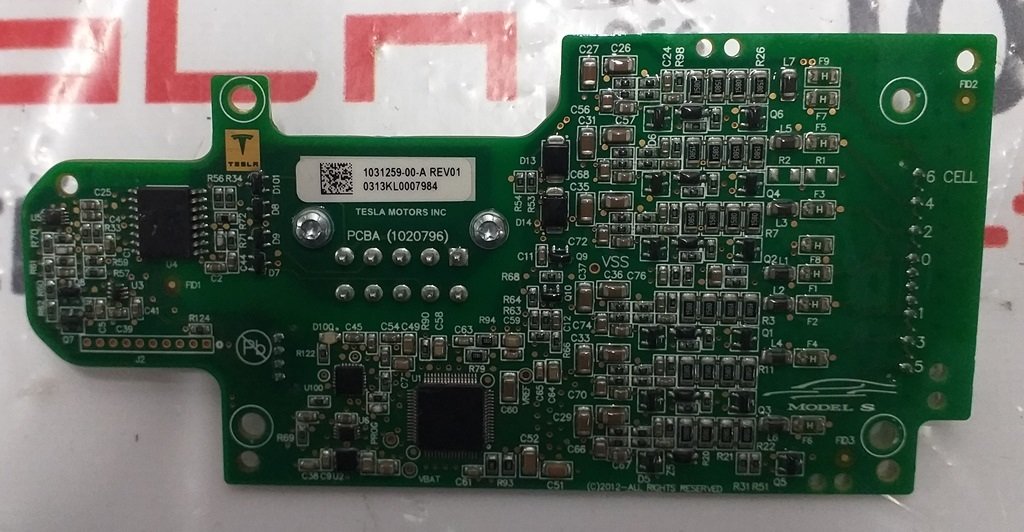 Main Battery Module S2 Control Board (BMB) REV01 Tesla model S 1031259-00-A